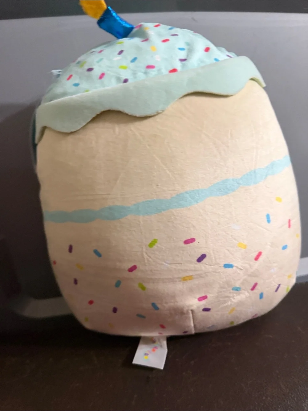 Squishmallows Happy Birthday Plush Cupcake - Light Blue & Cream